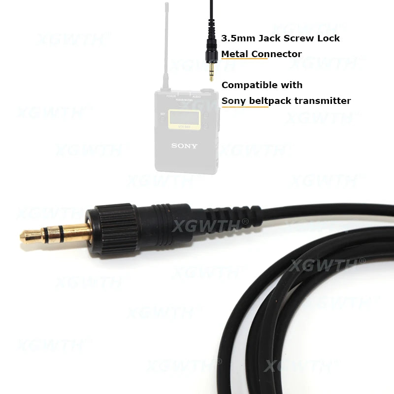 Lavalier Lapel Microphone ECM7 Tie Clip Mic for Sony UTX V1 D21 D11 UWP for Sennheiser Wireless Transmitter System 3.5mm Plug