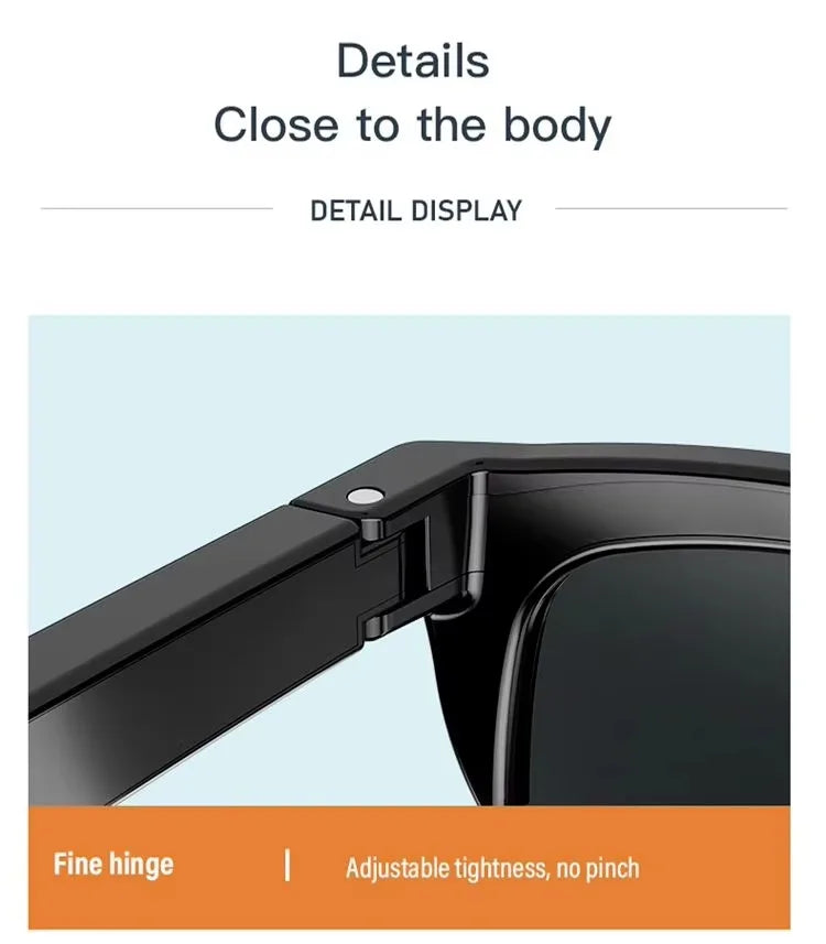Xiaomi Bluetooth Glasses Earphones 2025 New Edition, Glasses with Earphone Function Smart Touch Waterproof Microphone Earphones