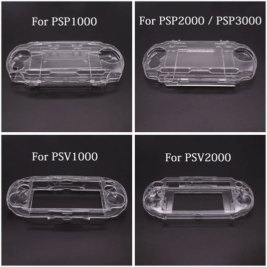 Clear Crystal Protective Case Hard Shell for PS Vita PSV 1000 2000 PSP Go Transparent Protection Cover For PSP1000 2000 3000