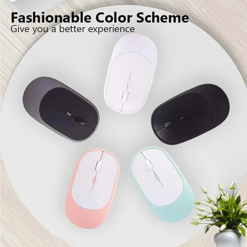 Xiaomi Bluetooth Wireless Mouse USB Rechargeable Ergonomics 2.4G Type-C Mice Adjustable DPI Silent Morandi Portable Office Mouse