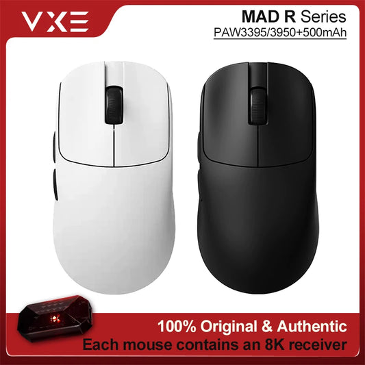 ATK VXE MAD R/R MAJOR  Ultra-lightweight E-sports Gaming Mouse Wireless Dual-Mode PAW3395/3950 Ergonomic Mice Standard 8K