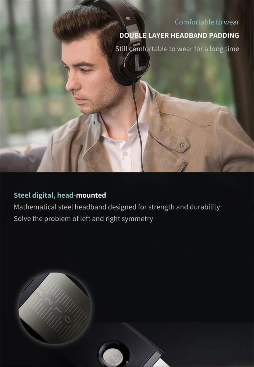 Philips SHP9500 HiFi Precision Stereo Headphones for Music Mobile Computer Gaming Open HD Mic Call Wired Headset Original 100%
