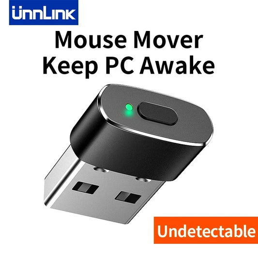 Unnlink USB Mouse Jiggle, Undetectable Mouse Mover, Automatic Keeps Computer Awake, Simulate Mouse