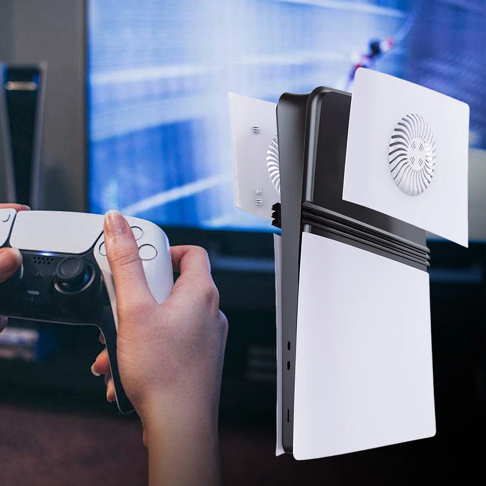 For PS5 Pro/PS5 Slim Console Faceplate with Cooling Vent For Playstation 5 Slim/Pro Replacement Face Plate Protective Shell