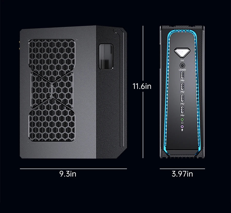 MSECORE  SL800 Intel Core I5 I7 I9 RTX4070 12G Liquid Cooling Desktop Gaming Computer Windows 11 MINI PC DDR5 NVMe SSD 8K BT5.3