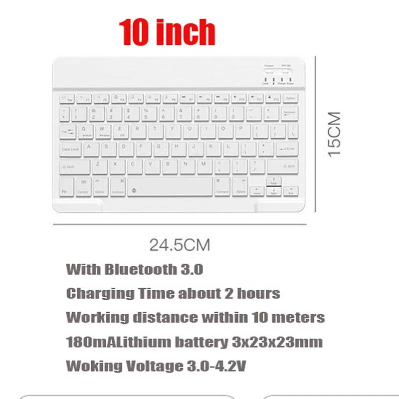 with Bluetooth Keyboard Mouse for Teclast T65 Max T70 T60 Plus T50HD 78Key 10inch Rechargeable Wireless Keyboard Mice Set Combo