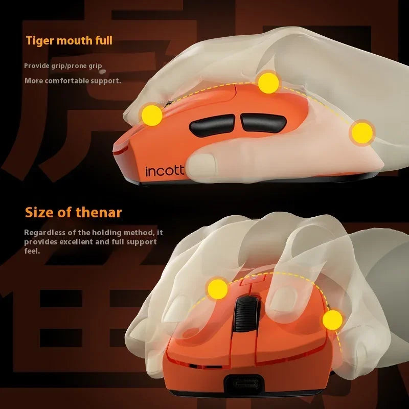 New Original Incott G24 Pro Wireless Mouse Dual Mode 8k Paw3950 Sensor Fast Charge Wireless Gaming Mouse Custom  Mice Pc Gamer G