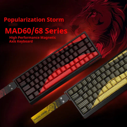 FGG MADLIONS MAD 68HE Gaming Magnetic Switch Keyboard Wired Key Web Drive Custom 8K 68 Return RT Adjustable Keystroke Hot Swap
