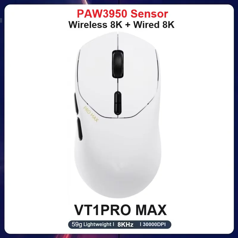 Rapoo VT1PRO/VT1PRO MAX/VT1Air MAX Wireless Gaming Mouse 8KHz Polling Rate 26000 DPI Optical Sensor for Small/Medium Size Hands