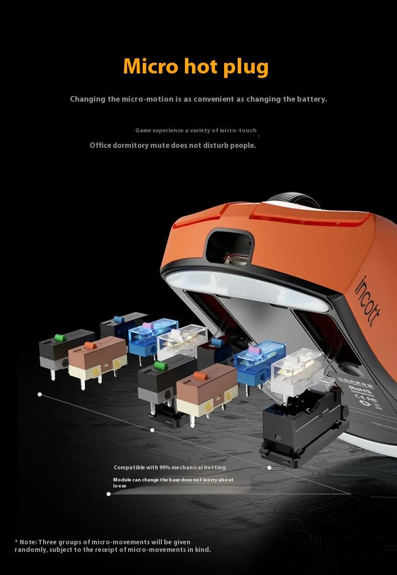 New Original Incott G24 Pro Wireless Mouse Dual Mode 8k Paw3950 Sensor Fast Charge Wireless Gaming Mouse Custom  Mice Pc Gamer G