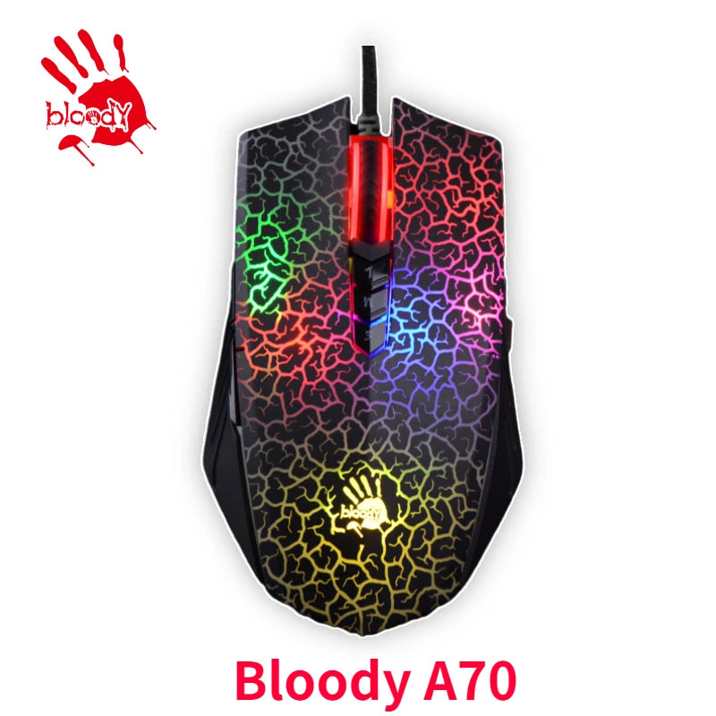 A70 V8M V8M MAX Bloody Professinal Wired Gaming Mouse 3200 Dpi for PC Laptop Macro Definition Programming Game Mice
