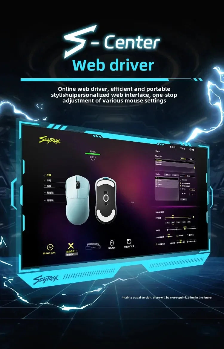 SCYROX V6 non-porous wireless mouse esports 40g with 8k receiver fast response pixart 3950 high quality 8KHz web driver 750IPS