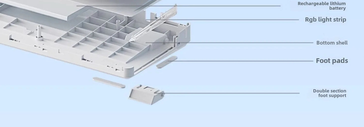 AULA F108/PRO Gaming Keyboard Mechanical RGB Hot Swappable Wireless 2.4G Polling Rate 100% Layout Hifi Switch Custom Accessories