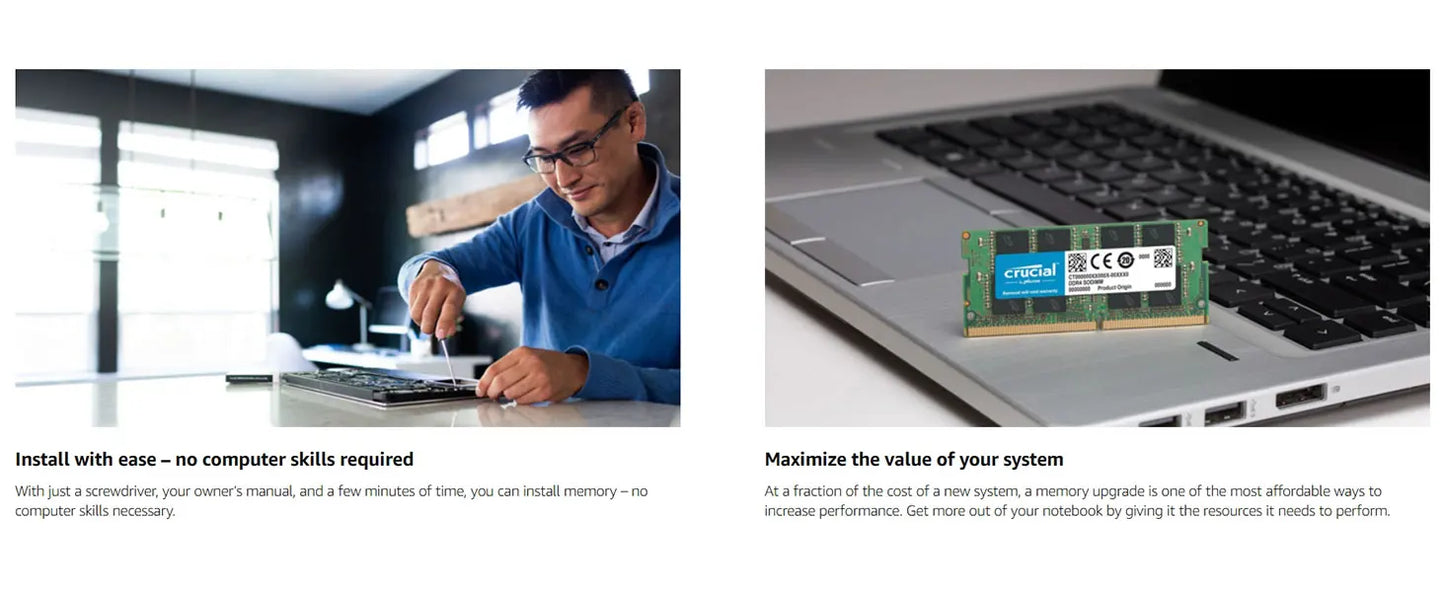 Crucial DDR3 DDR3L RAM 8GB 4GB 2GB 1066MHz 1333MHz 1600MHz PC3-12800 10600 204Pins 1.35V 1.5V Laptop SODIMM Memory For Notebook