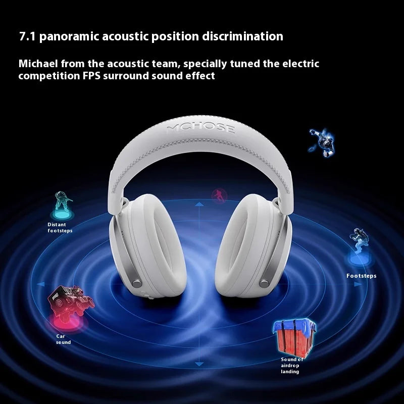 2025 Mchose X9 Headphone 3 Mode Wireless Headset Surround Sound Effect With Mic E-Sports Earphones Custom Accessories For Fps