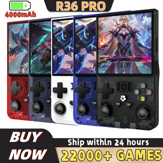 R36 pro Open Source Retro Handheld Video Game Console with 3.5 Inch IPS Screen 128GB Portable Pocket Linux System Gaming Player