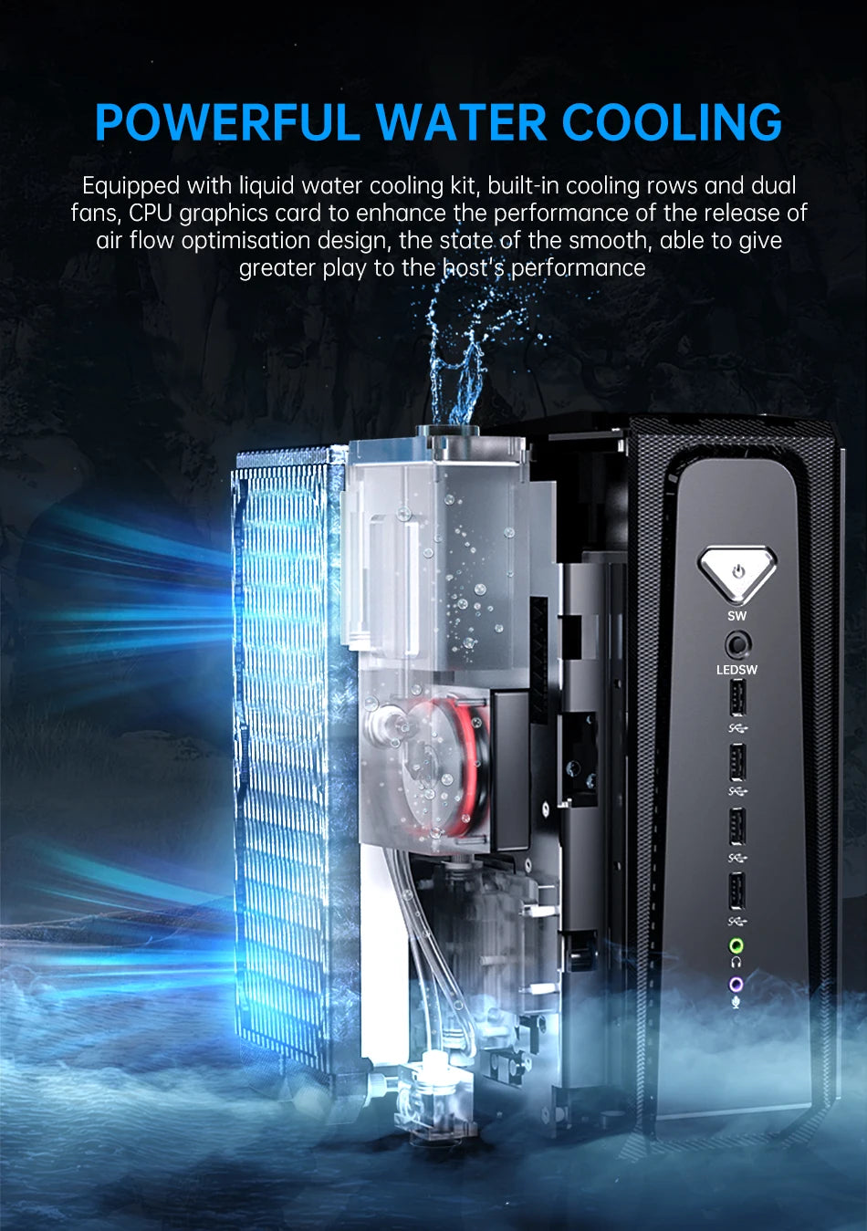 MSECORE  SL800 Intel Core I5 I7 I9 RTX4070 12G Liquid Cooling Desktop Gaming Computer Windows 11 MINI PC DDR5 NVMe SSD 8K BT5.3