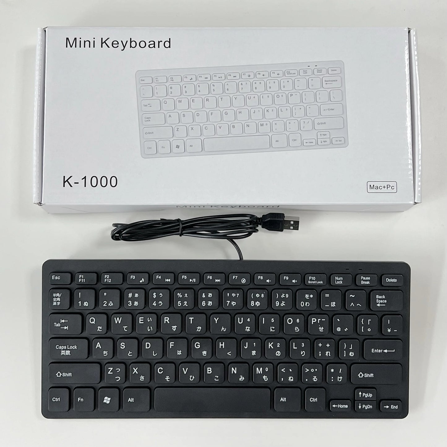 Japanese German Russian French Spanish USB wired mini keyboard Language 78 Keys for Desktop Computer PC Laptop thin