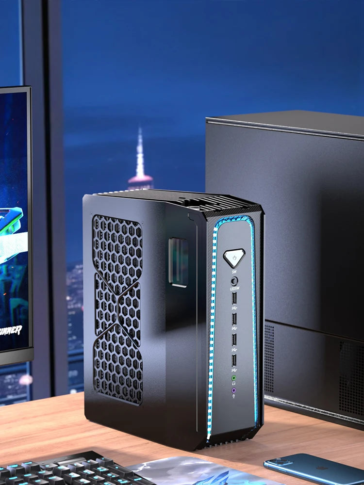 MSECORE  SL800 Intel Core I5 I7 I9 RTX4070 12G Liquid Cooling Desktop Gaming Computer Windows 11 MINI PC DDR5 NVMe SSD 8K BT5.3