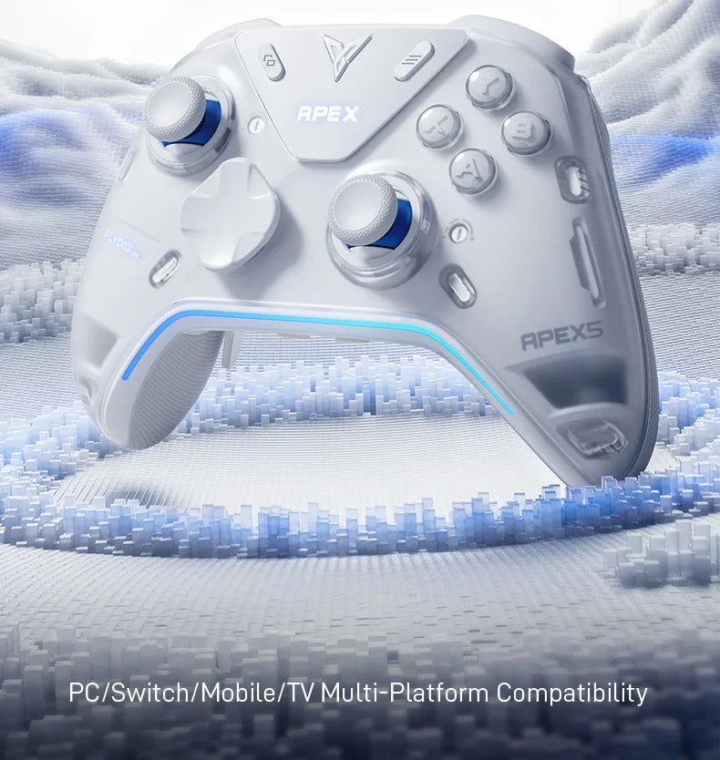 Flydigi apex 5 controller gamepad wireless gamepad for pc /Switch/Phone/TV/tablet computer,charging dock with Cool RGB screen