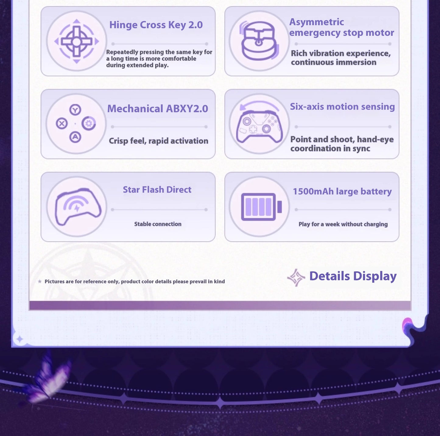 NEW miHoYo INSTOCK Honkai Star Rail Castorice APEX 5 Elite Gamepads Wireless Gamepad Force Feedback Bluetooth Game Controller