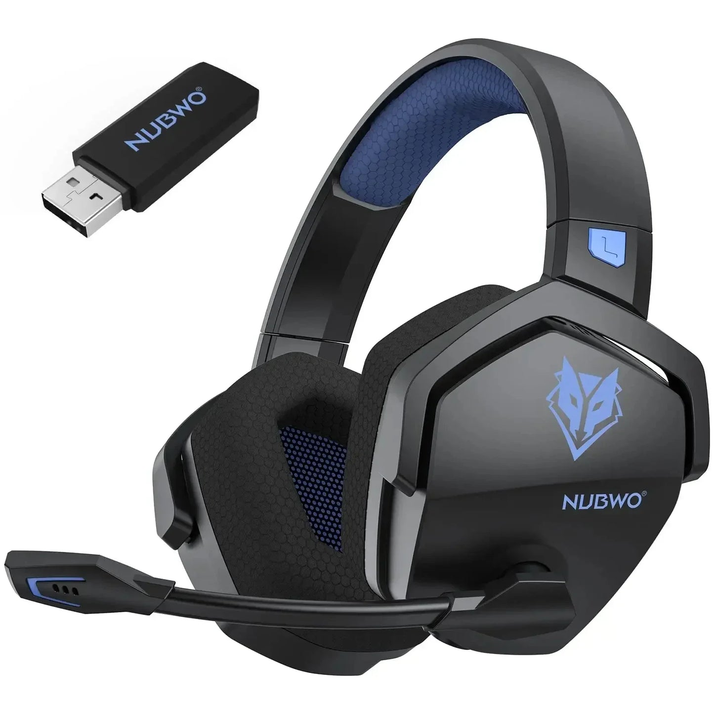NUBWO G06 Pro Wireless Headsets Gamer with Charging Station for Headset and PS5 Controller Gaming Headphones Long Battery Life