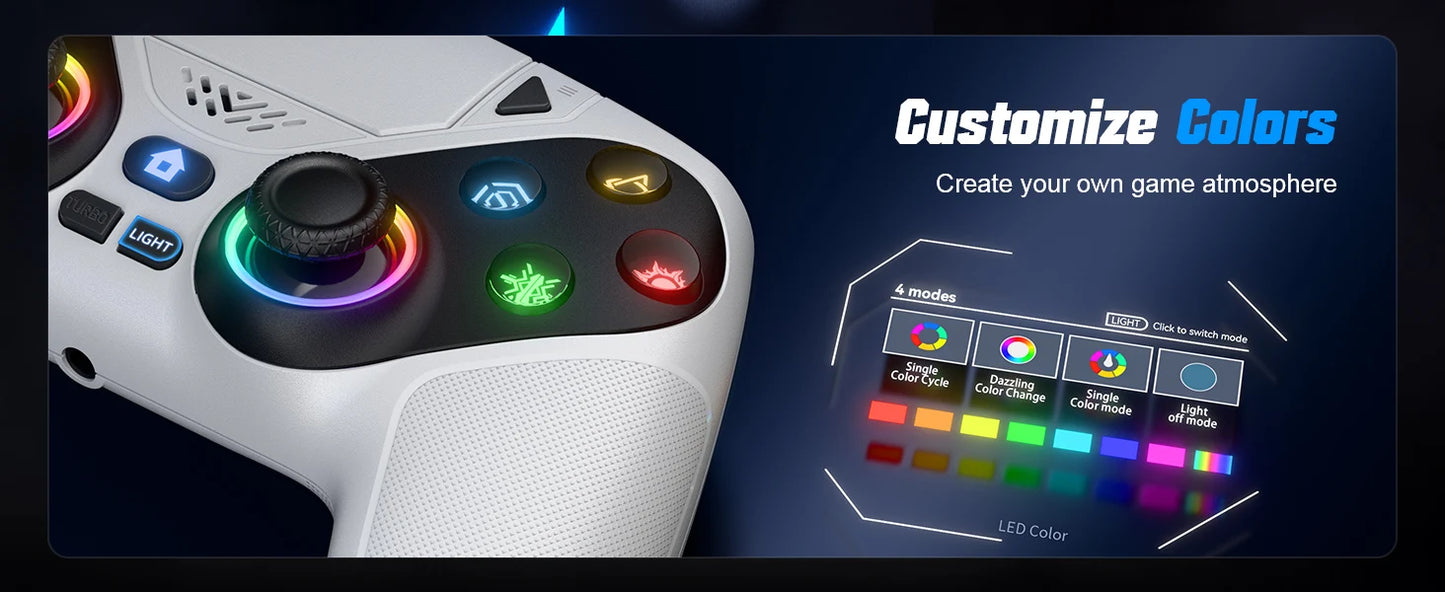 For Playstation 5 Wireless Controller For Ps5 Pc Console Controller With Turbo Dual Sense Vibrate Programming Bluetooth Gamepad