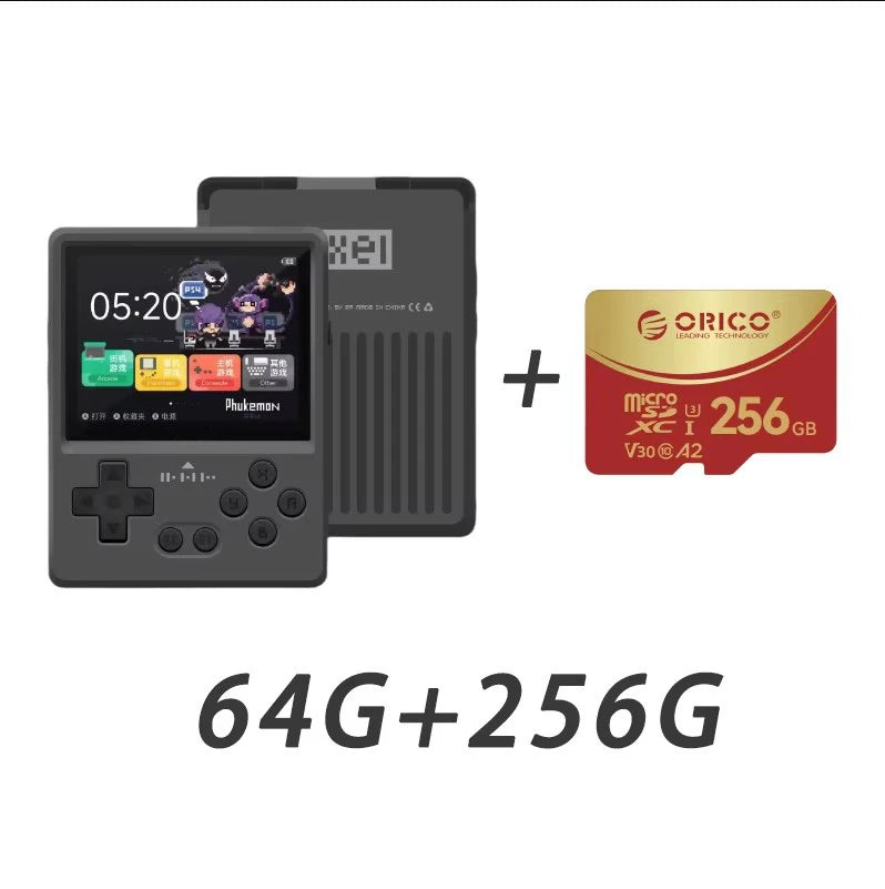 GKD Pixel2 Retro Handheld Game Console Portable Game Console 640x480Ips Rk3326s Metal CNC Body 2.4" IPS Screen Man Birthday Gift