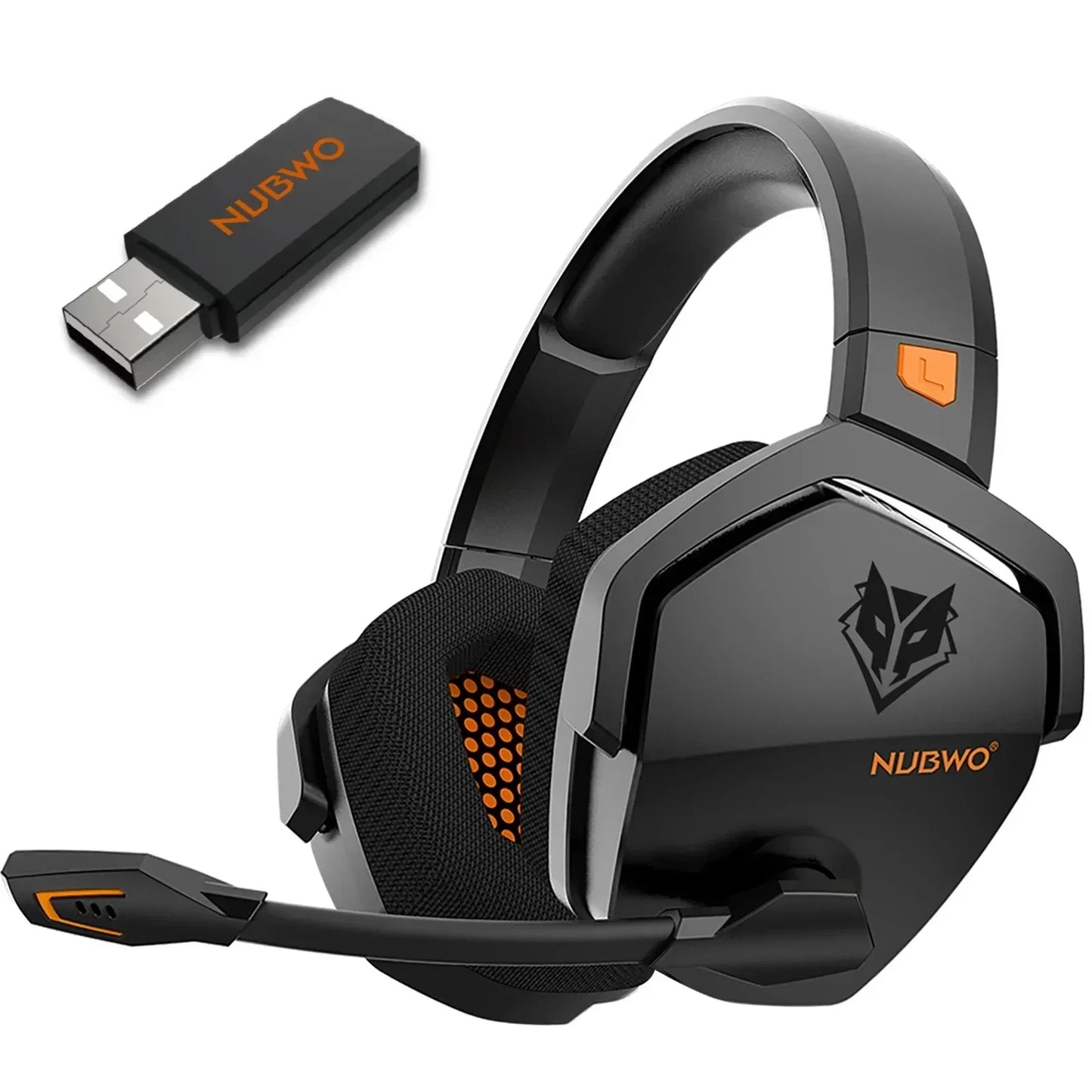 NUBWO G06 Pro Wireless Headsets Gamer with Charging Station for Headset and PS5 Controller Gaming Headphones Long Battery Life