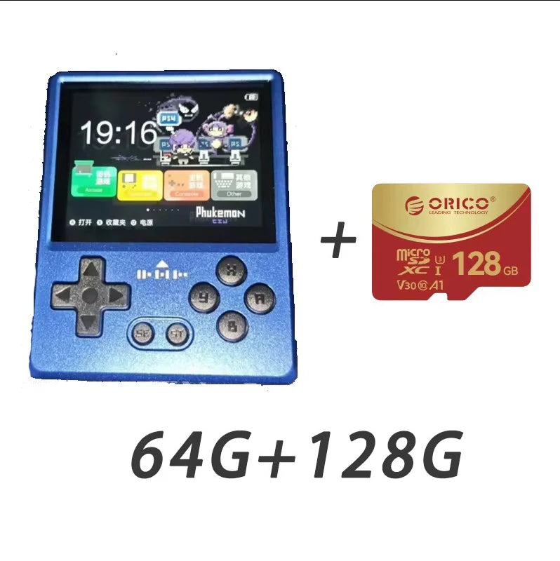 GKD Pixel2 Retro Handheld Game Console Portable Game Console 640x480Ips Rk3326s Metal CNC Body 2.4" IPS Screen Man Birthday Gift