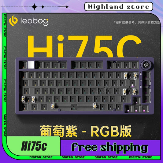 LEOBOG Hi75C 3Mode/wired Mechanical Keyboard Kit RGB Keyboard Kits Gasket Gamer Aluminum Alloy Hot Swap Custom Gaming Keyboards