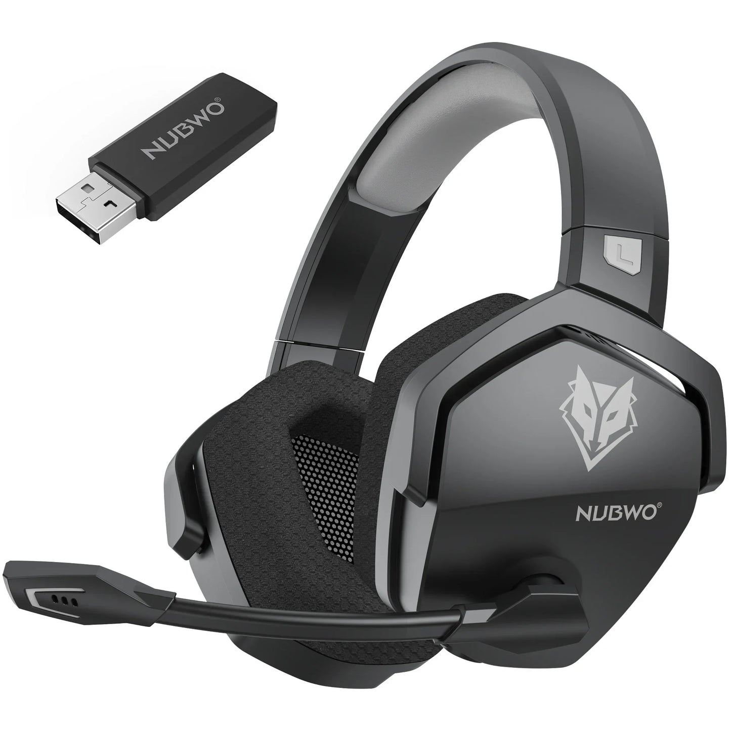NUBWO G06 Pro Wireless Headsets Gamer with Charging Station for Headset and PS5 Controller Gaming Headphones Long Battery Life