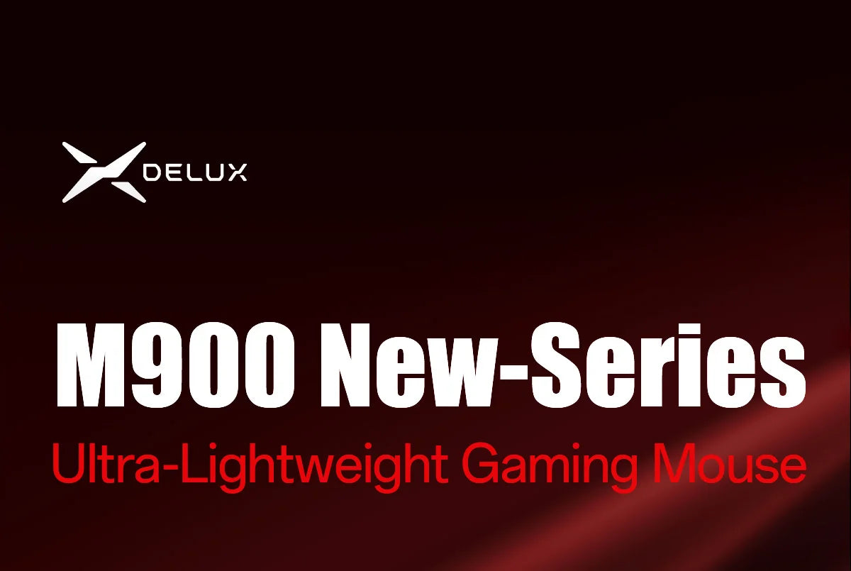 Delux M900PRO Ultra-light Version Wireless Gaming Mouse Ergonomic 1K/8K Polling Rate 50g PAW3395 for Right Big Hand PC Laptop