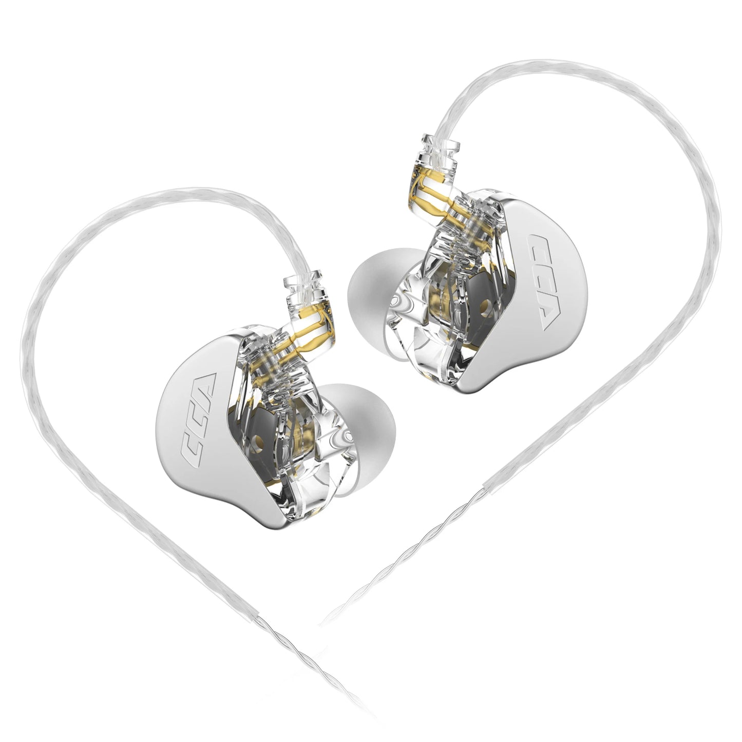 CCA CRA In Ear Headphones Ultra-Thin Diaphragm Dynamic Driver IEM Earphones Bass Wired Gaming Earbuds with Detachable Cable