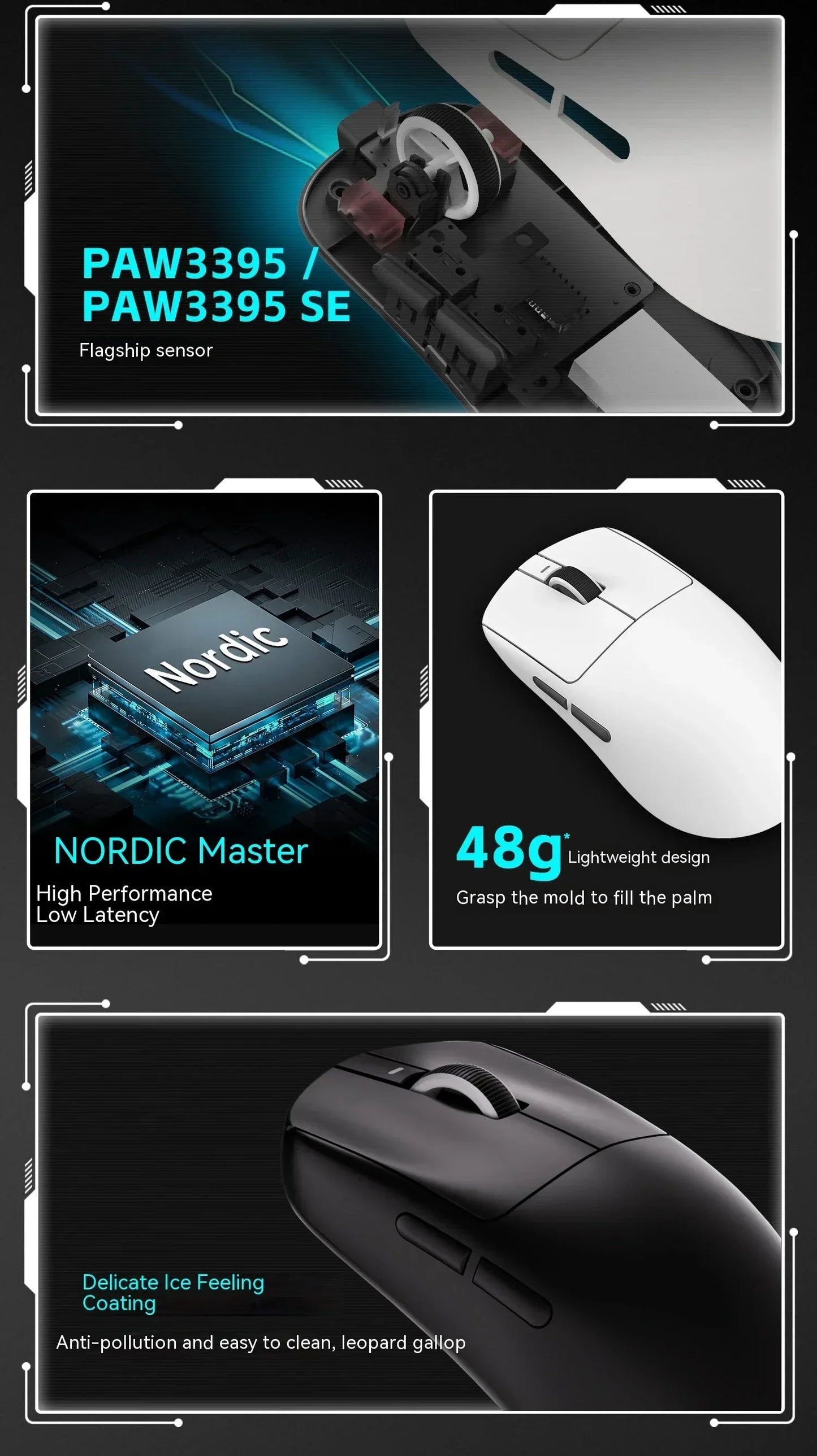 ATK Vxe Dragonfly R1 Mouse Black White R1 Se Pro Mouse 4K Receiver Lightweight Pc Wireless Bluetooth Game E-sports Accessories