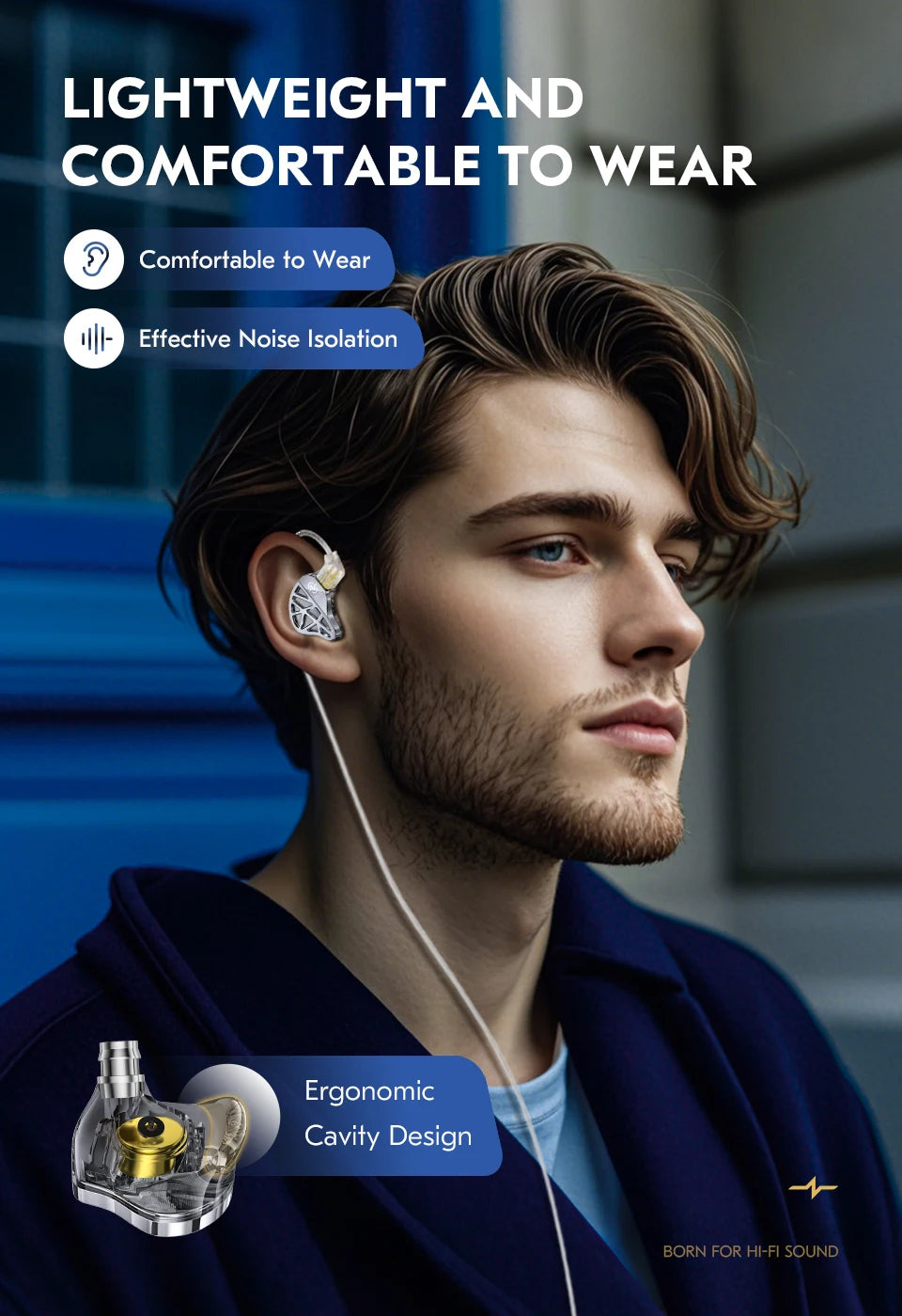 In-Ear HiFi Earphones CCZ MC04 DD&BA Hybrid Wired Headphones Stereo Bass Gaming Headsets Monitor Detachable 0.78mm 2Pin Cable