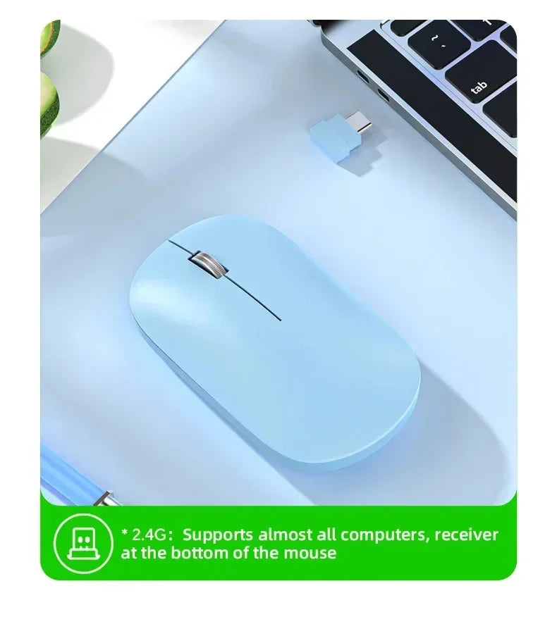 Xiaomi Wireless Mouse Bluetooth Silent 2.4G Dual-mode Type-C Charging Ergonomic Morandi Portable Laptop Office Gaming Mouse