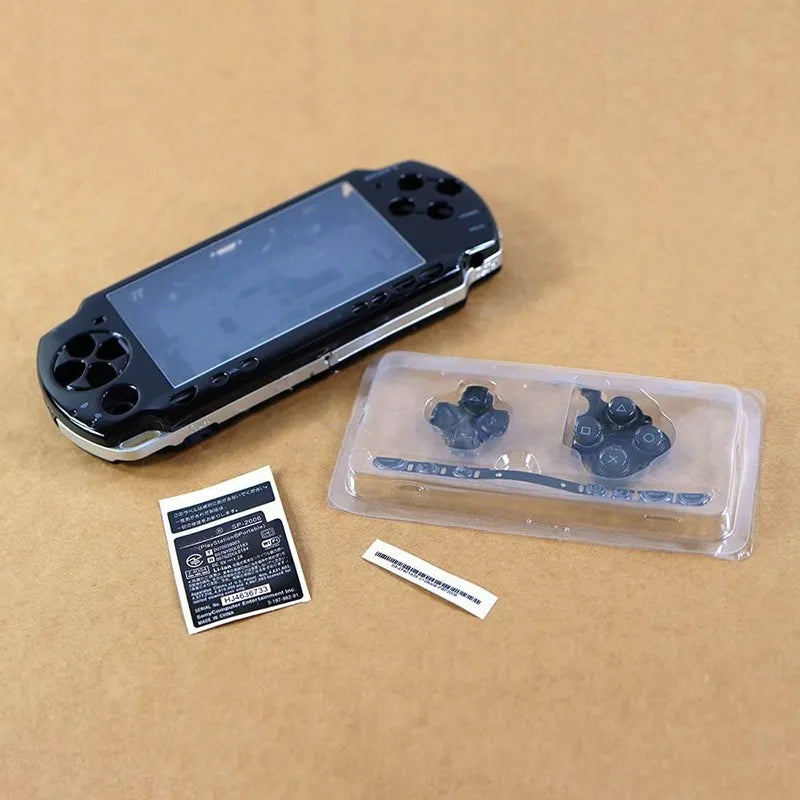 1SET For PSP 2000 Full Housing Shell Cover Case with Button Kit Replacement Label Sticker Top Bottom Faceplate for PSP2000 Game