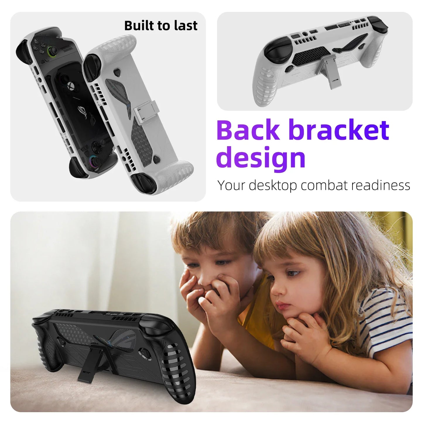 TPU Case for ROG Xbox Ally / Ally X Protective Cover Skin with Kickstand Shockproof Anti-Slip Gaming Console Shell Accessories