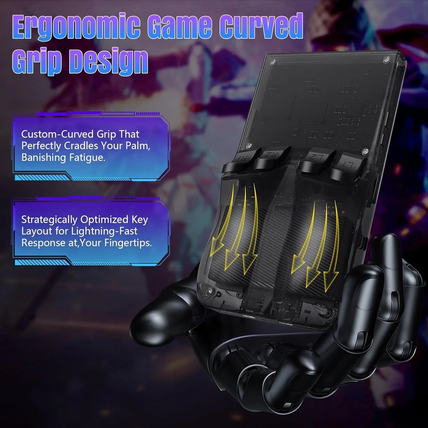 WDYQJE Gaming Console Handheld R36MAX Retro Handheld Game Console Linux System 4'' IPS Screen R36 Portable Pocket Video Player