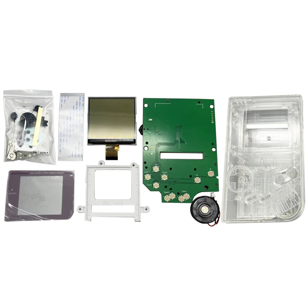 2.5" Grayscale IPS LCD ScreenKits for GameBoy GB DMG Original Size Pixel-Perfect High-Brightness LCD, No Shell Cutting Required