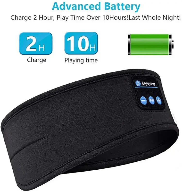 2025 Bluetooth Earphones Sports Sleeping Headband Elastic Wireless Headphones Music Eye Mask Wireless Bluetooth Headset Headband