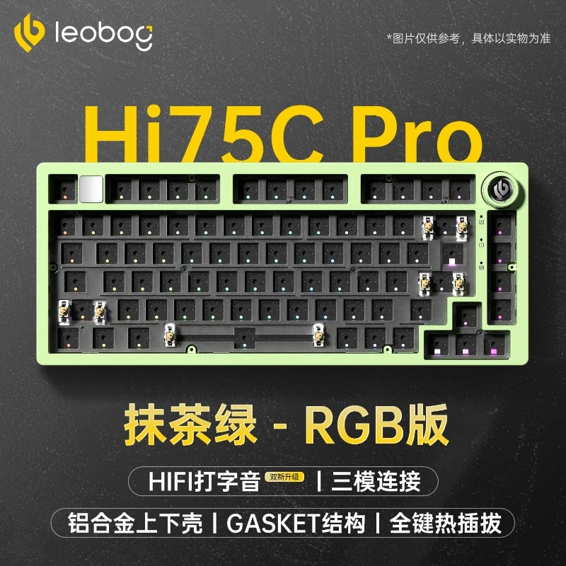 LEOBOG Hi75C 3Mode/wired Mechanical Keyboard Kit RGB Keyboard Kits Gasket Gamer Aluminum Alloy Hot Swap Custom Gaming Keyboards