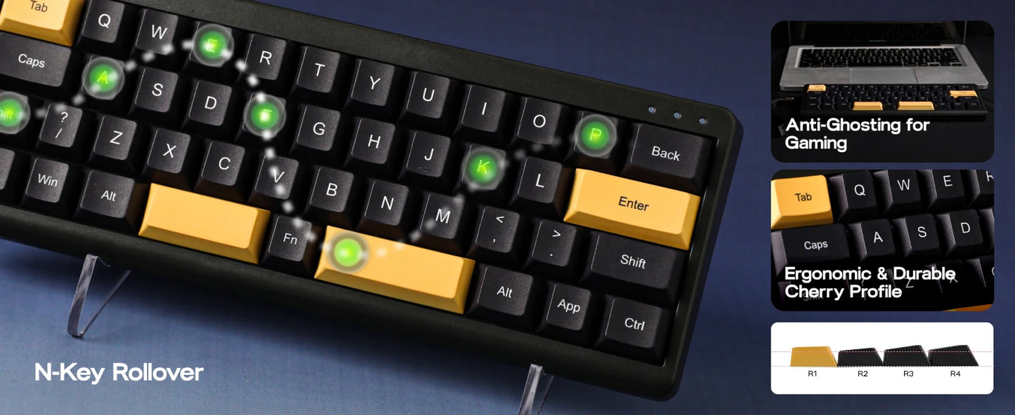 EPOMAKER TH40 QMK/VIA Ultra-Compact 40% Layout Hot-Swap Gasket-mounted Type-C Wired/Bluetooth/2.4G Wireless Mechanical Keyboard