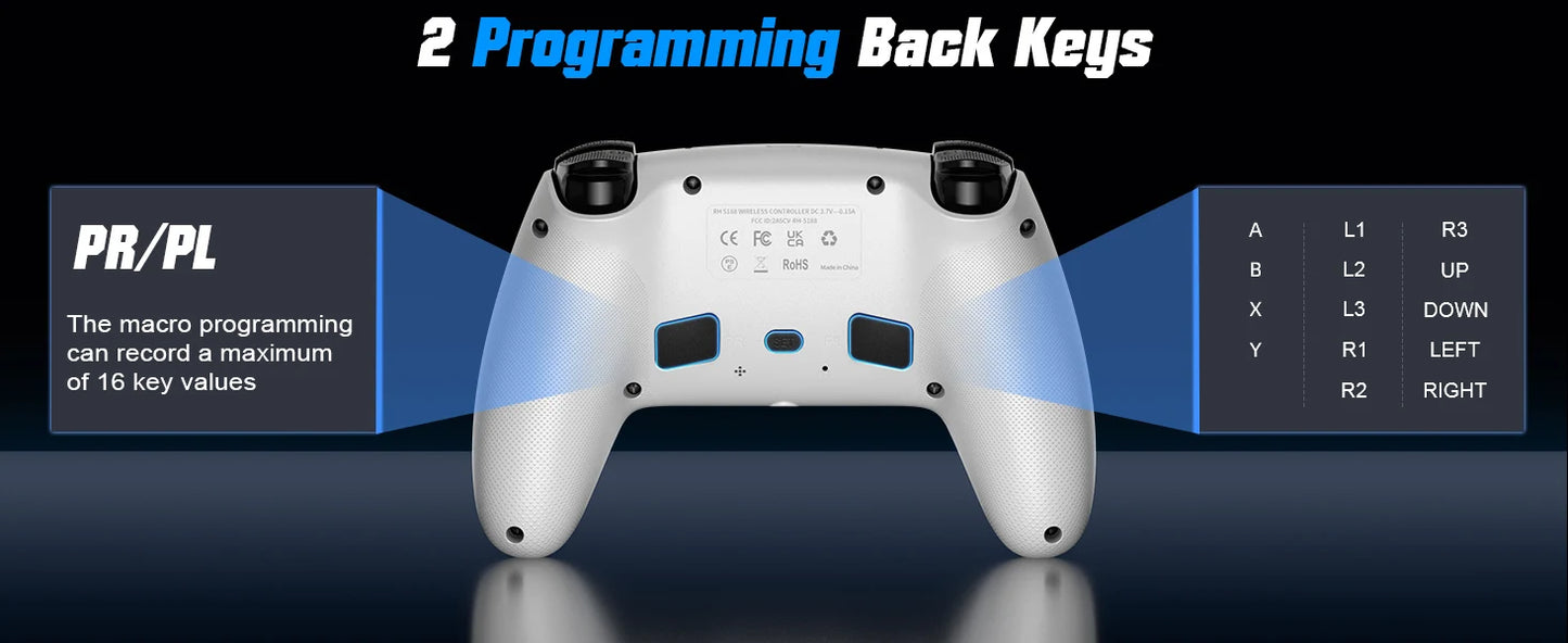 For Playstation 5 Wireless Controller For Ps5 Pc Console Controller With Turbo Dual Sense Vibrate Programming Bluetooth Gamepad