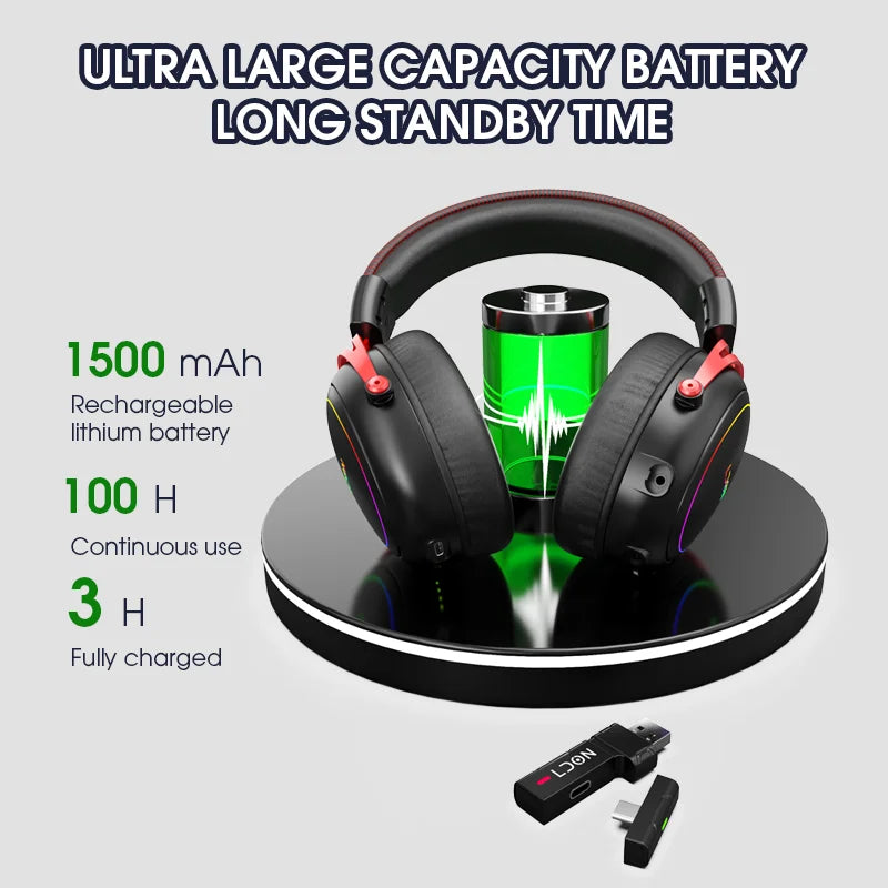 LDON F05Gaming Headset with RGB Noise Canceling Microphone 7.1 Surround Sound  for PS5 PS4 One PC Laptop Mac Computer PC