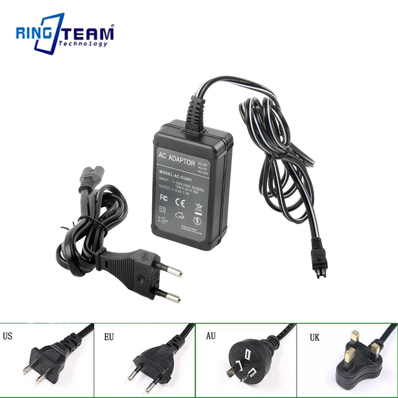 AC-L200 AC-L25A AC-L25B AC-L25C AC Power Adapter for Sony Cyber-shot Camera and Handycam DCR-IP DVD HC SR PC HDR-HC UX DCR-SR35