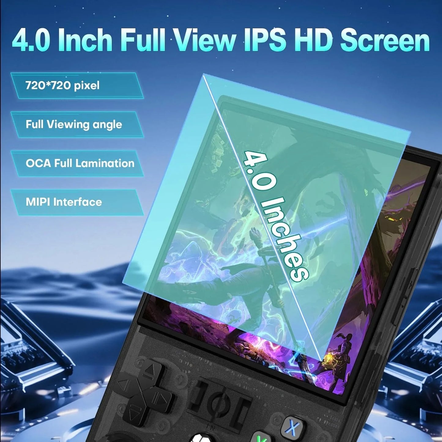 WDYQJE Gaming Console Handheld R36MAX Retro Handheld Game Console Linux System 4'' IPS Screen R36 Portable Pocket Video Player