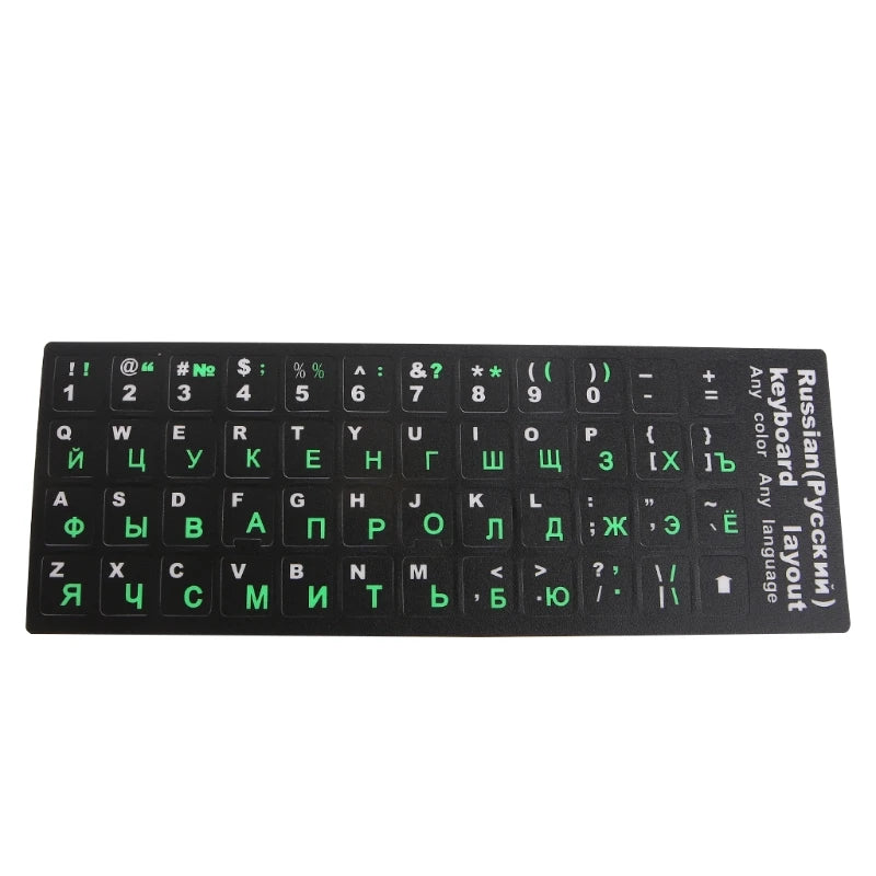 Russian Letter Keyboard Cover Protector Stickers for 10-17 Desktop Notebook Frosted PVC Russian Skin Keyboard Decals
