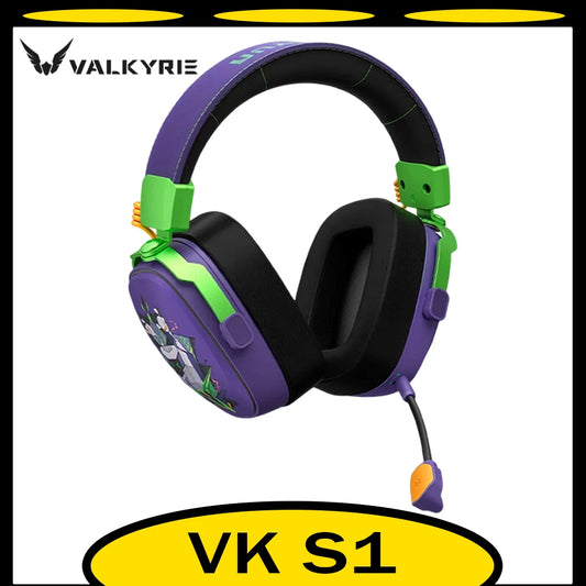 VALKYRIE  VK S1 Gaming Headphones 3-Mode Wireless Bluetooth HiFi 50mm Large Dynamic Low Latency Esports Chip Custom Earphones